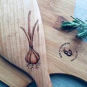 The Garlic | Vegetables Collection | Hand Burned Wooden Artwork